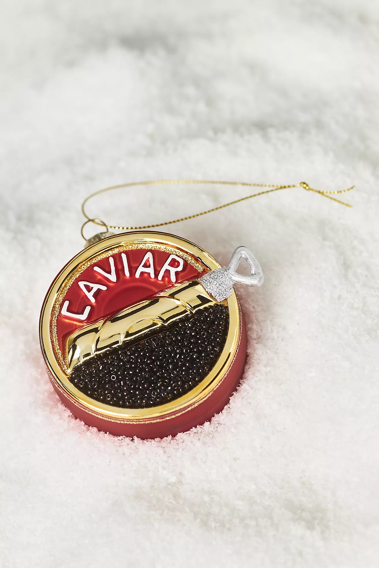 Caviar Glass Ornament | Anthropologie (US)