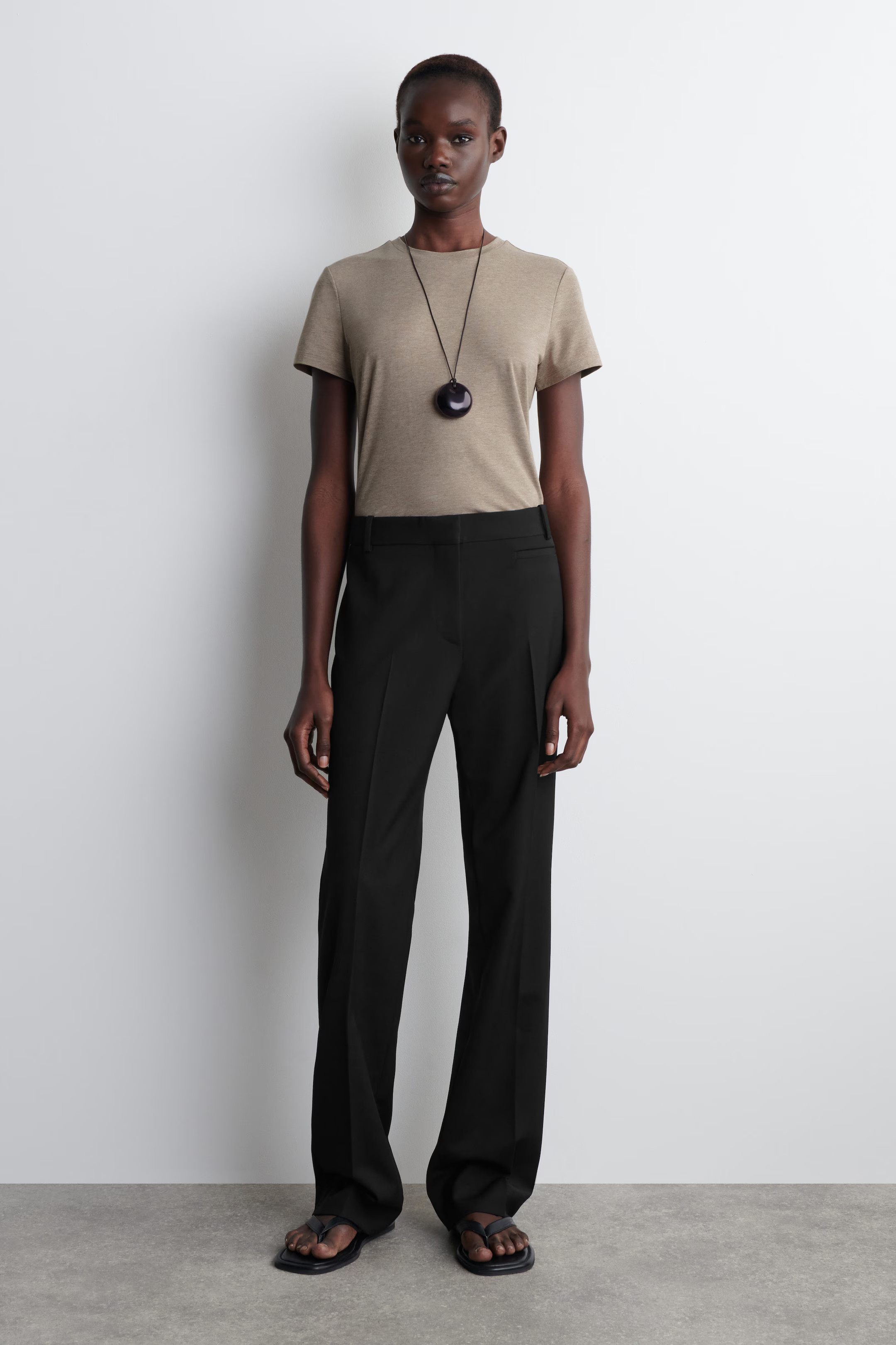 SHRUNKEN T-SHIRT - OAT MÉLANGE | COS | COS UK