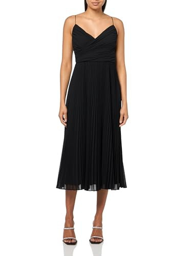 Trina Turk Women's Spaghetti Strap Pleated Dress, Black | Amazon (US)
