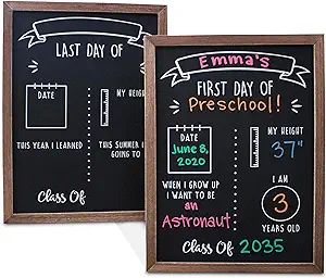 First and Last Day of School Board | School Chalkboard Sign for Kids Back to School | First Day o... | Amazon (US)