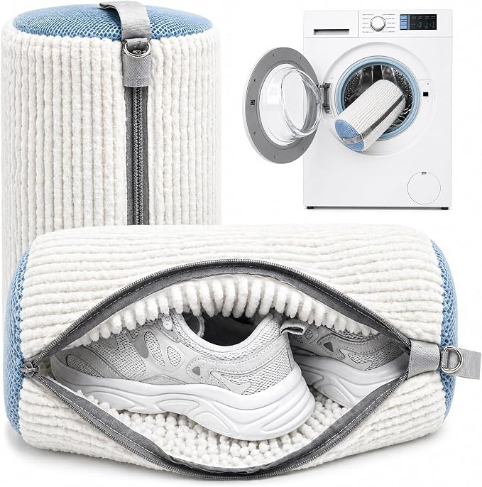 Shoe Washing Machine Bag 2 Pack, Reusable Laundry Shoe Bags for Washer & Dryer, 360° Deep Cleani... | Amazon (US)