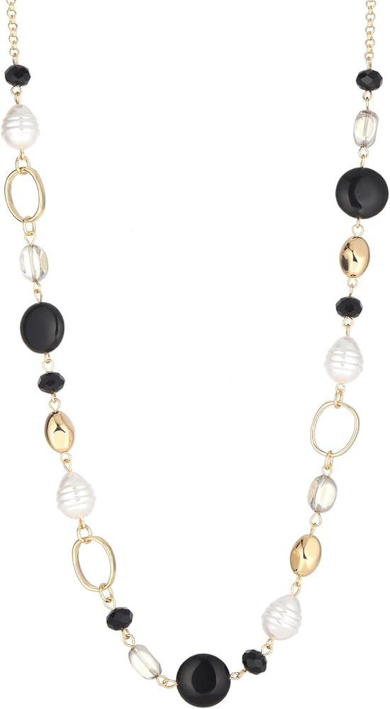 Long Gold Necklaces for Women Trendy Beaded Chain Necklace Chunky Costume Jewelry Gifts for Her | Amazon (US)