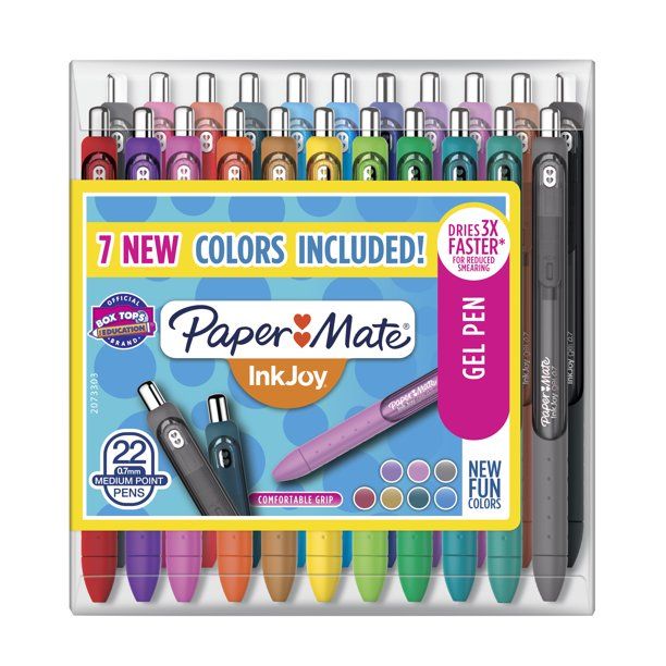 Paper Mate InkJoy Gel Pens, Medium Point, 0.7 mm, Assorted Colors, 22 Count | Walmart (US)