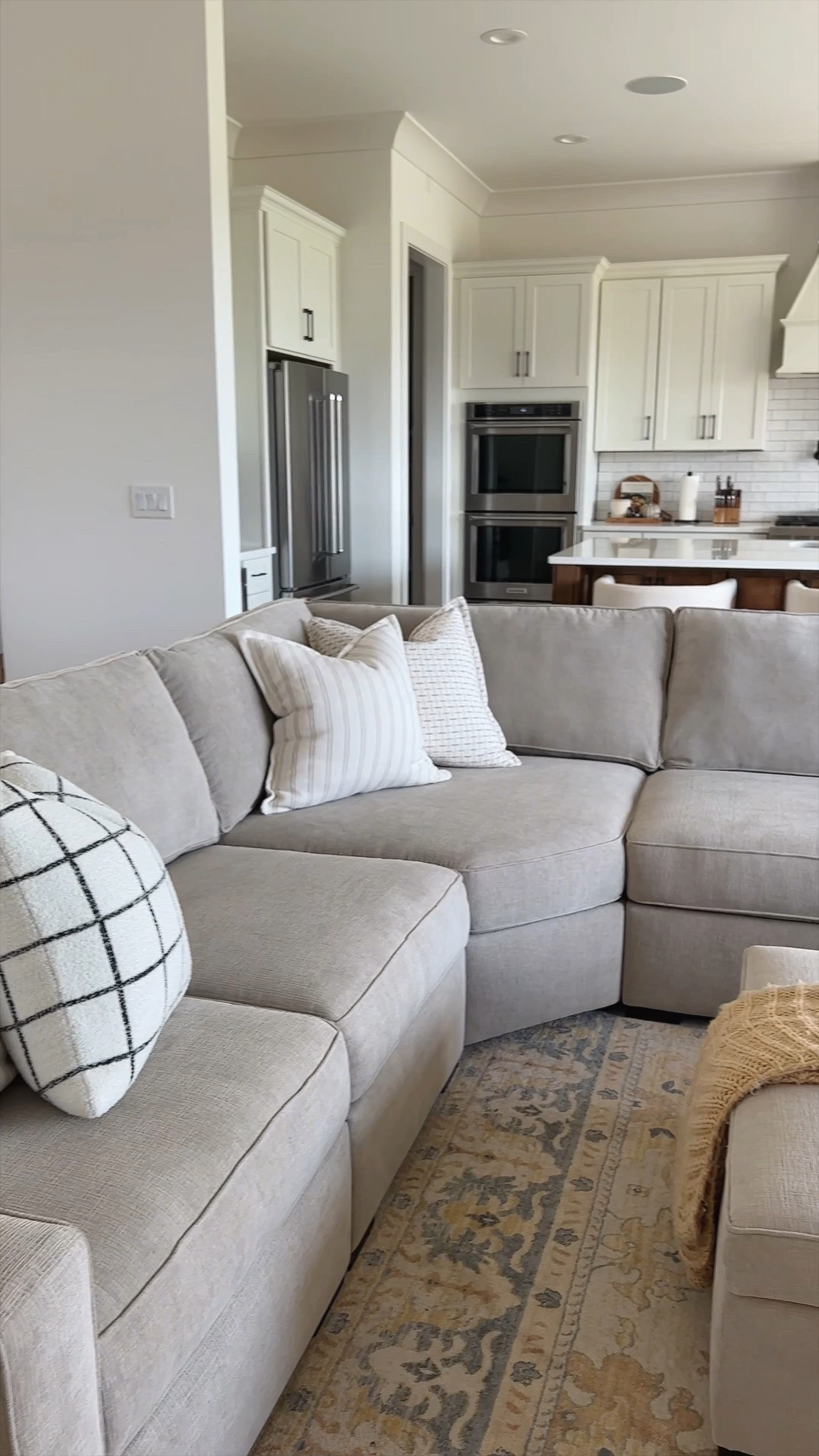 Living Room Sectional Couch With Chaise | Macys Radley Sectional | Large Neutral Beige Couch | Living Room Decor + Layout 

#LTKHome