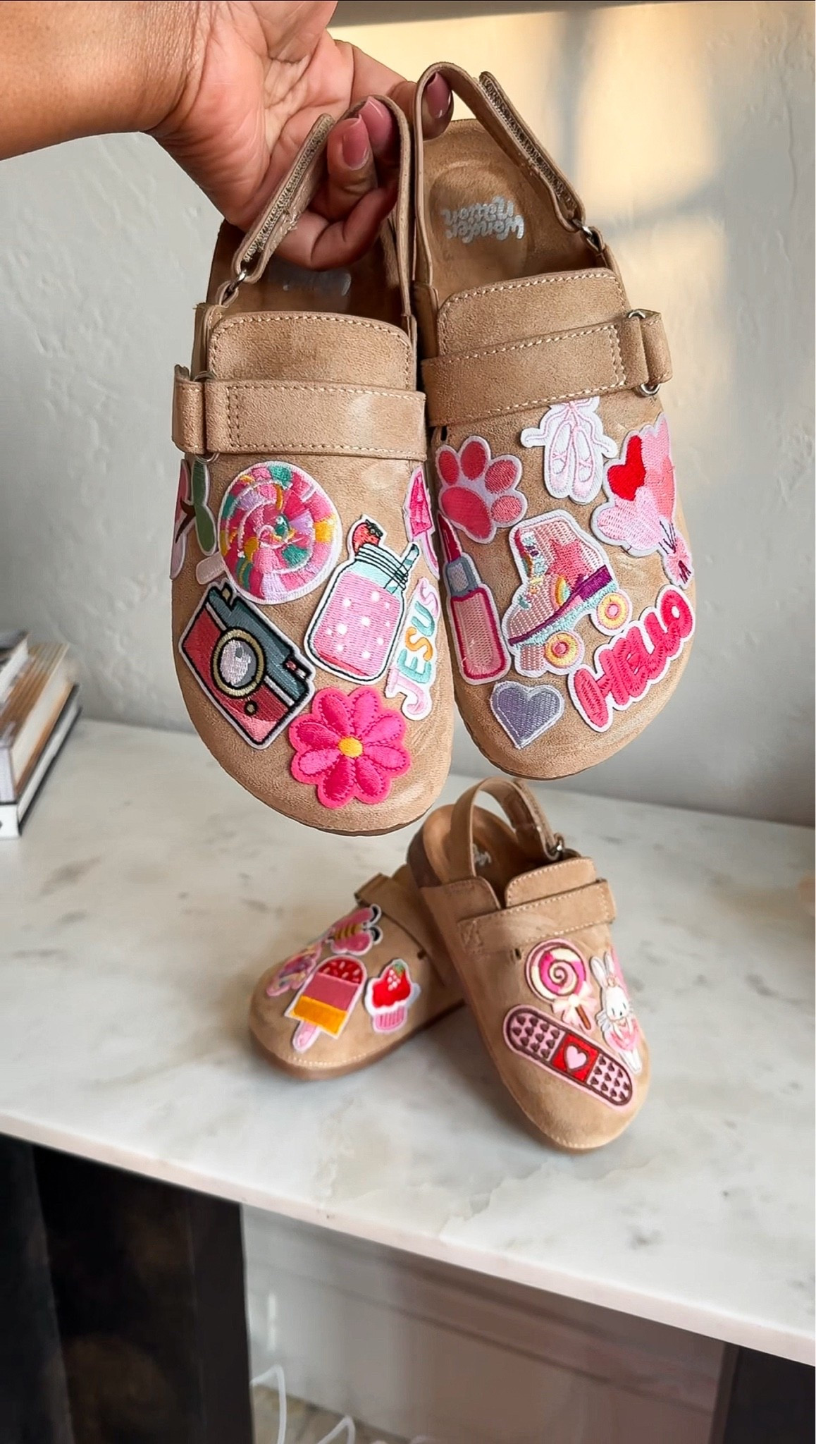 Heat patches to diy custom suede clogs

#LTKmomlife #LTKKids