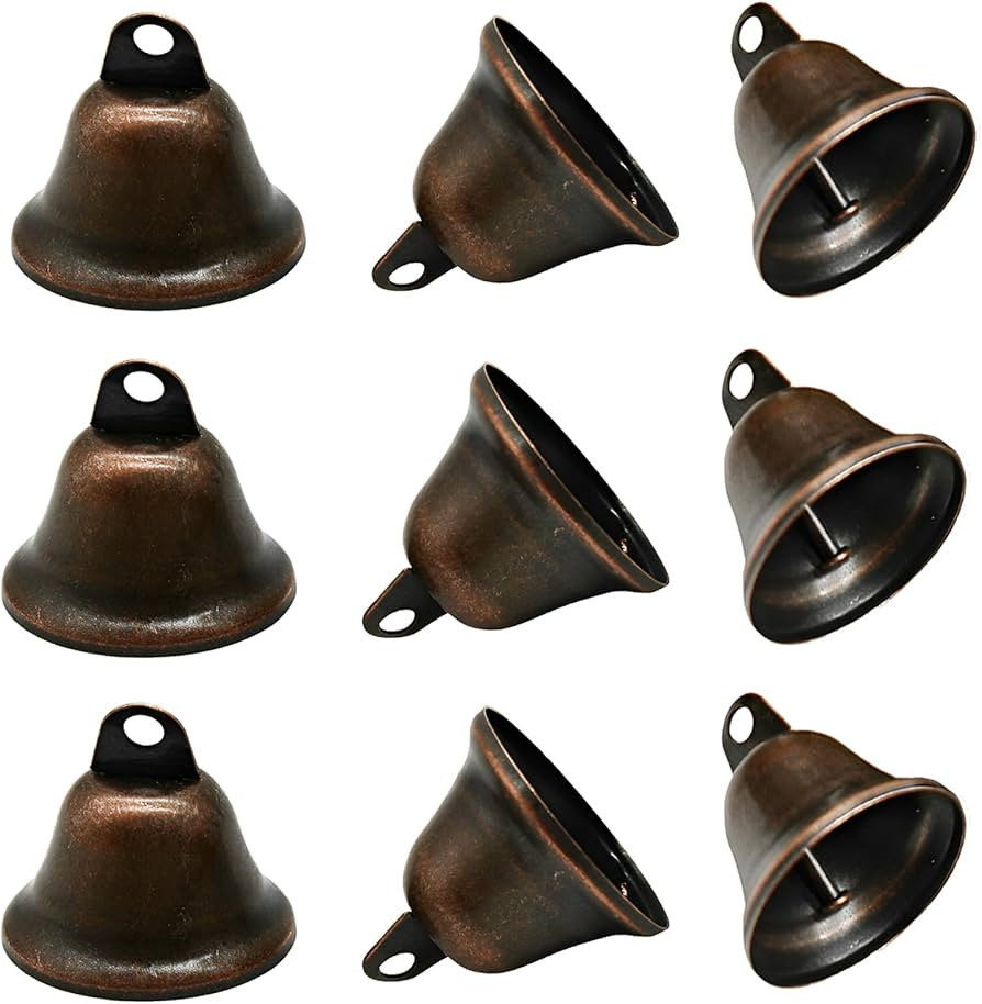 12Pcs Vintage Red Copper Bells 1.7 x 1.5 Inch Mini Craft Bell Small Witch Bell for DIY Wind Chime... | Amazon (US)