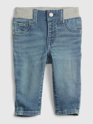 Baby Organic Knit-Denim Slim Jeans | Gap (US)