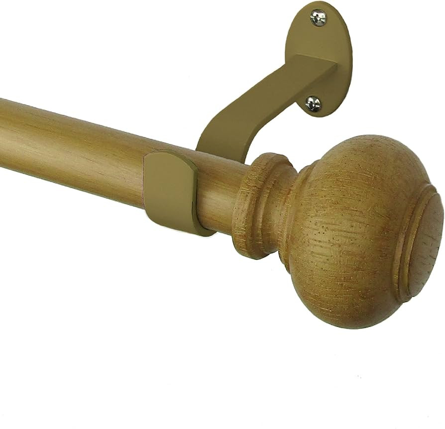 Elrene Home Fashions Rhinebeck Single Faux-Wood Curtain Rod, For Curtains and Drapery with Rustic... | Amazon (US)