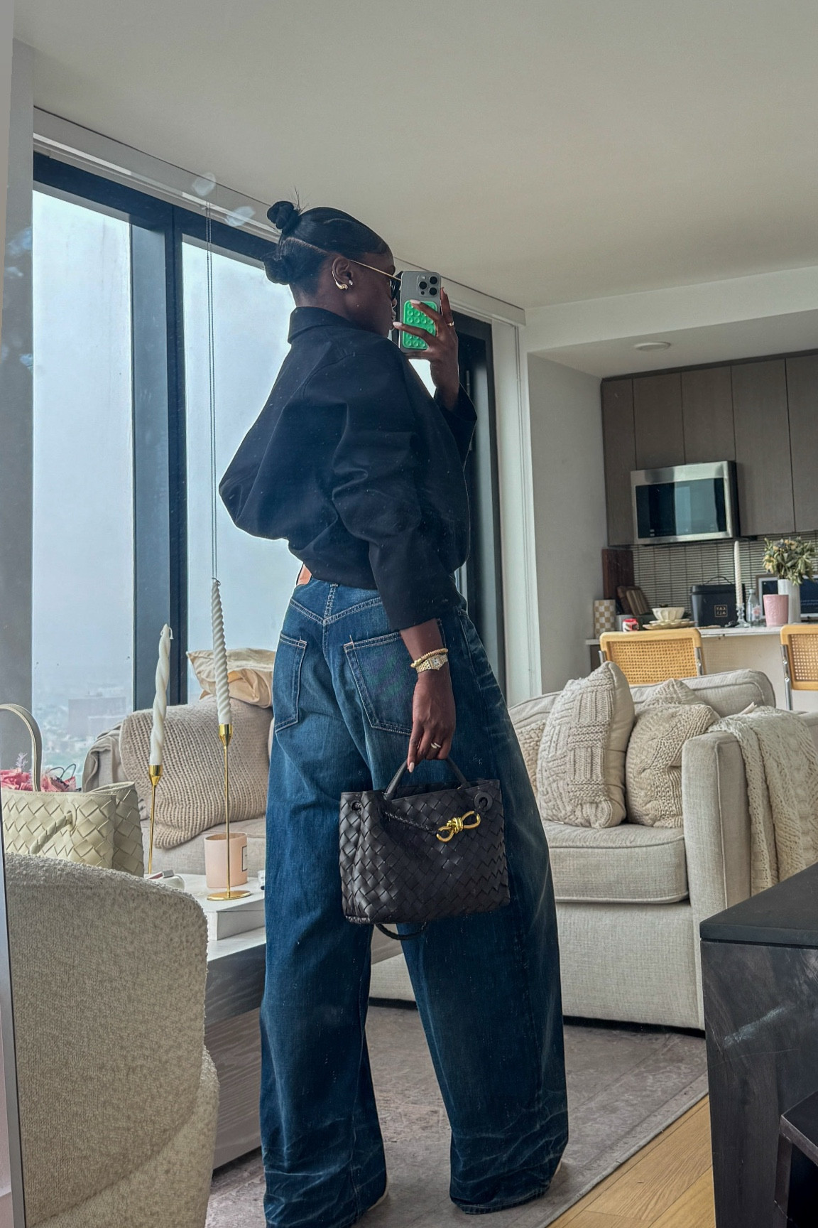 A rainy day of errands in appointments during NYFW 

Jeans size 36
Jacket size 38 