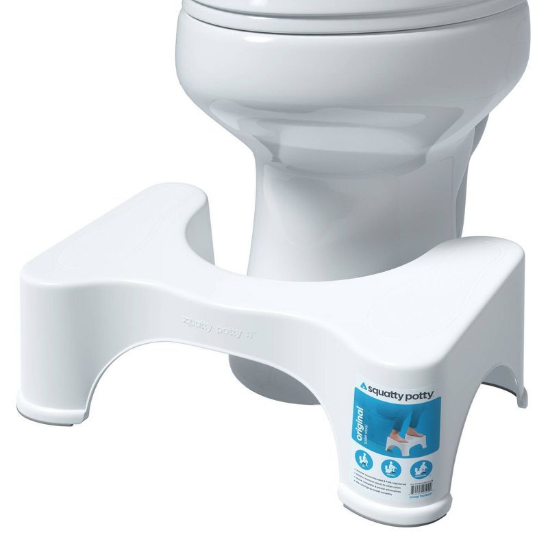 7" The Original Bathroom Toilet Stool White - Squatty Potty | Target