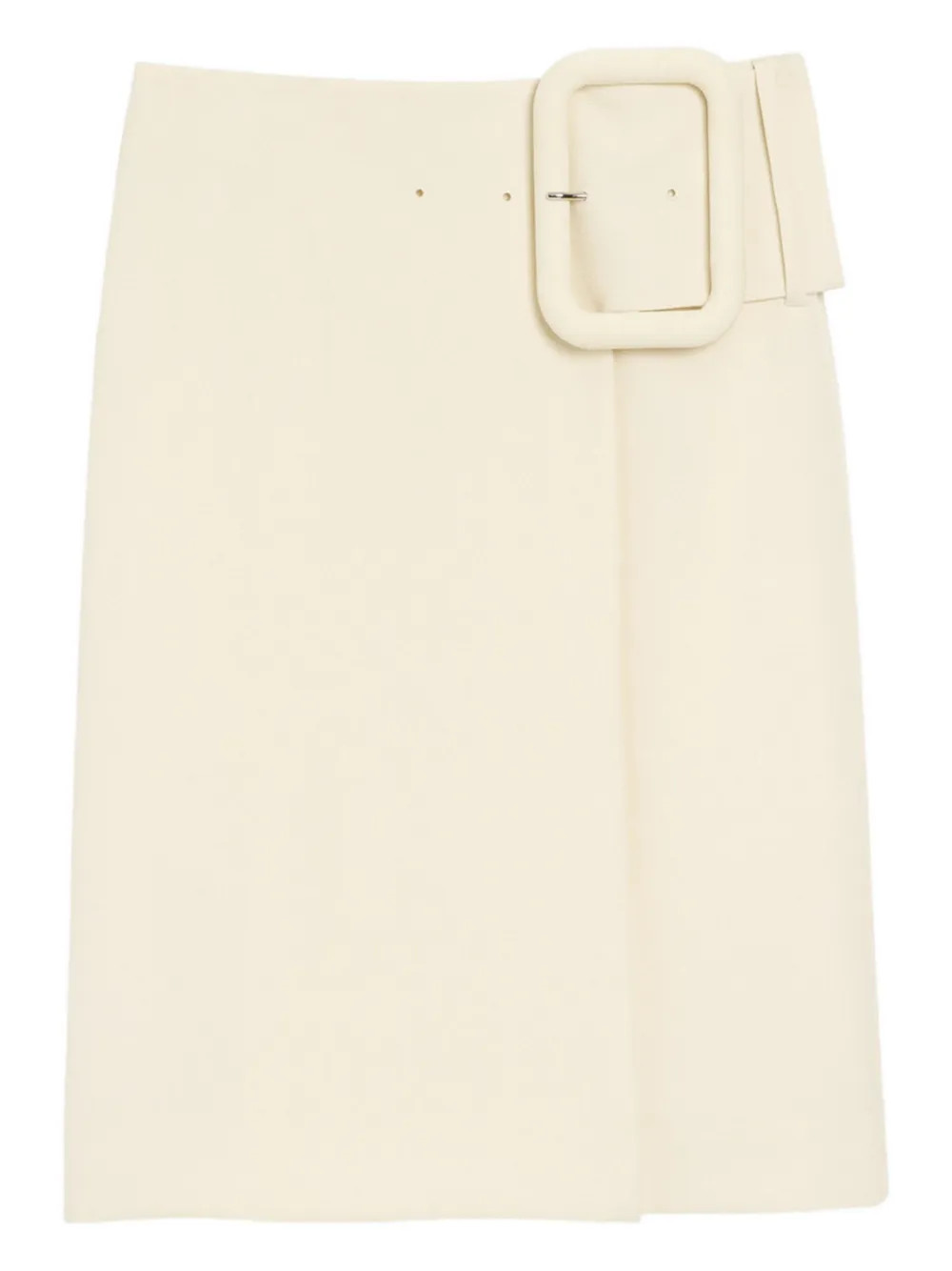 AMI Paris Buckle Belted Midi Skirt | Neutrals | FARFETCH | Farfetch Global