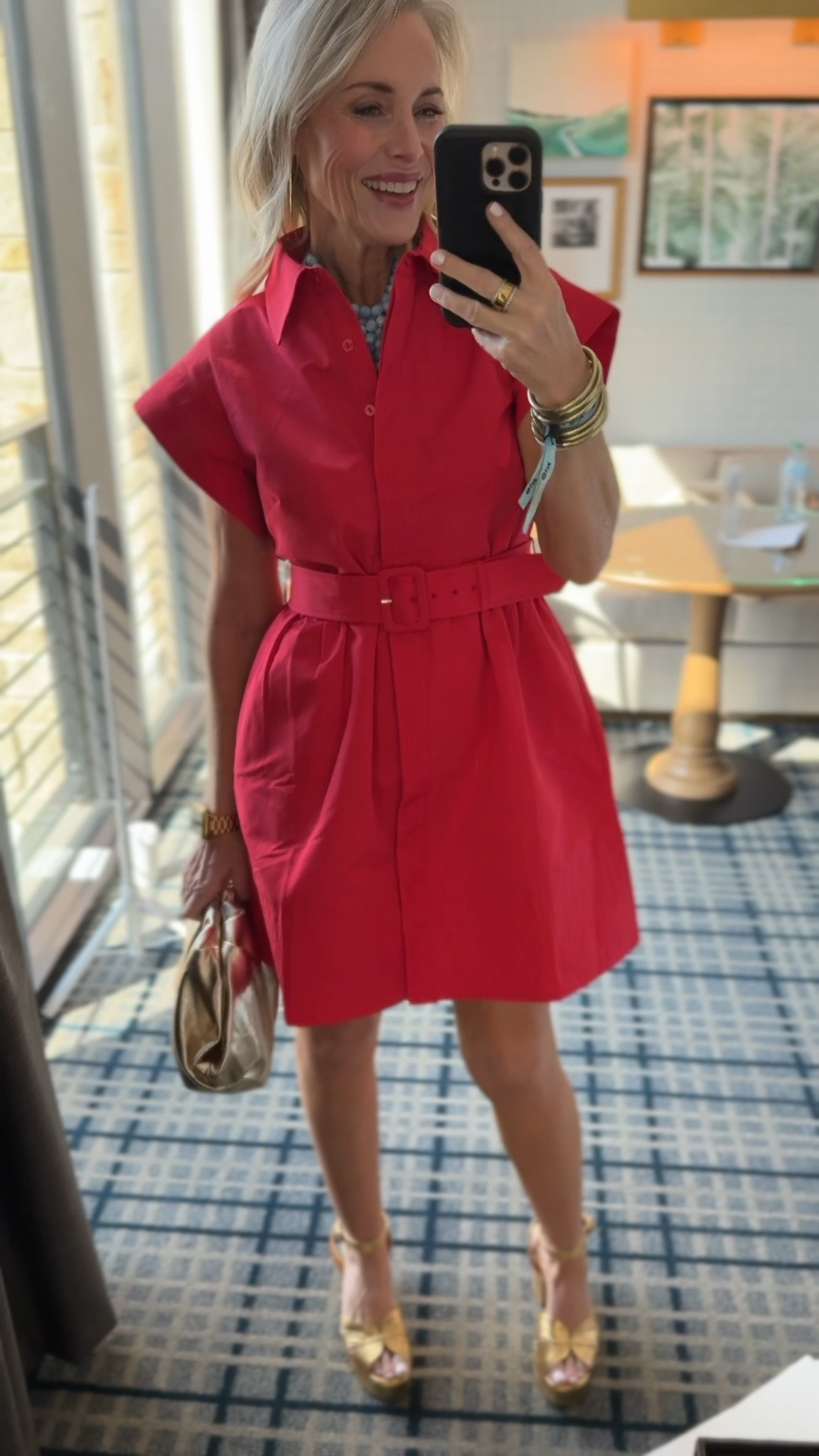 Wearing a medium in the dress. Runs true to size

#LTKCon #LTKgrwm #LTKOver40