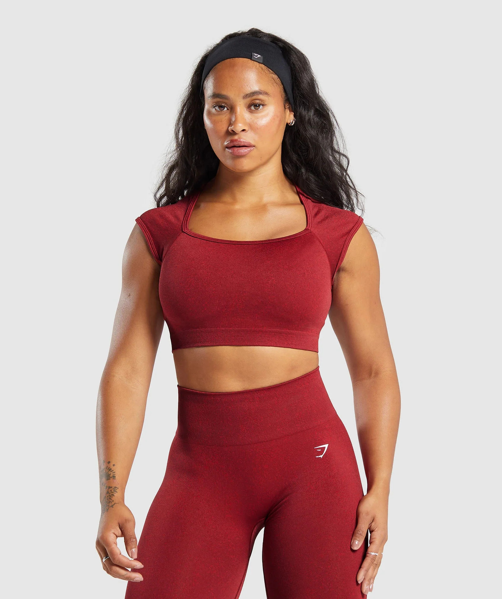 Gymshark Adapt Fleck Seamless Crop Top - Reps Red/Conditioning Red | Gymshark US
