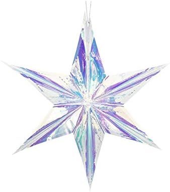 Amazon.com: Paper Star Lantern Chameleon Color 6pcs 3D Handmade Paper Star Garland Decoration for... | Amazon (US)