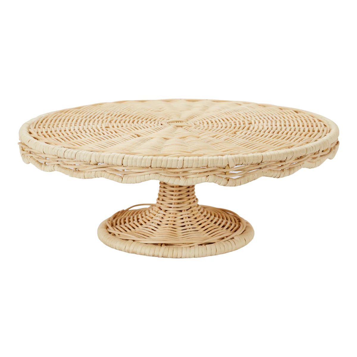 Rattan Serving Stand Round | Amanda Lindroth