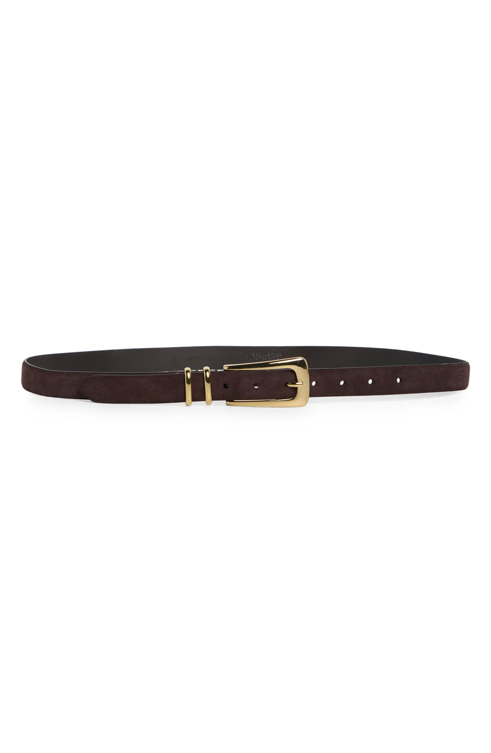 Madewell Elongated Buckle Suede Belt | Nordstrom | Nordstrom