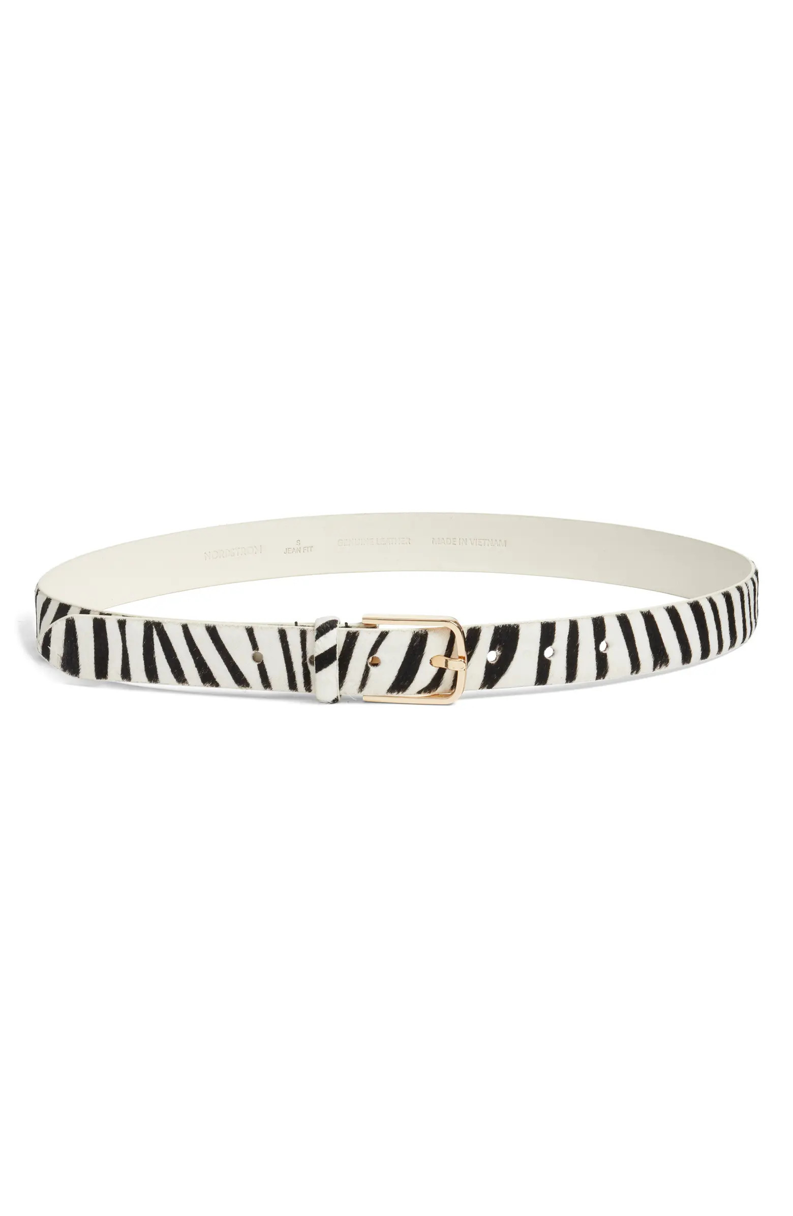 Yvette Genuine Calf Hair Belt | Nordstrom