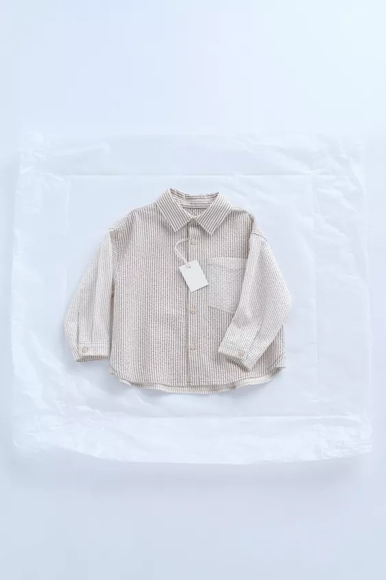 ZARA TIMELESS - TEXTURED STRIPE PRINT SHIRT | Zara UK