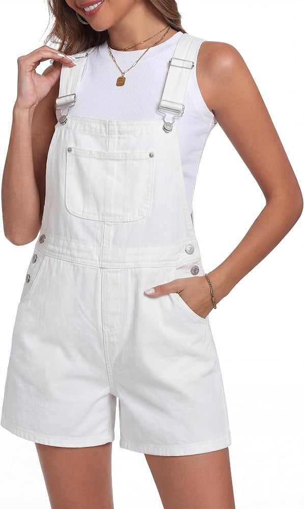Skirt BL Denim Overall Shorts for Women Casual Adjustable Straps Bib Jean Short Overalls Shortall... | Amazon (US)