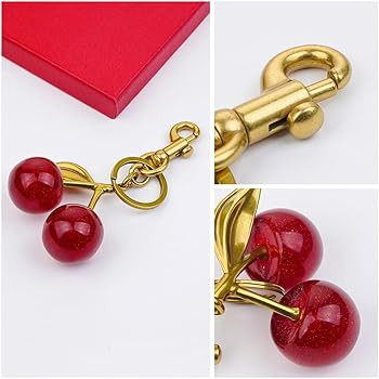 Flexita Cherry Bag Charm, Cherry Keychain Accessory Purse Charm, Cherries Handbag Pendant Keychai... | Amazon (US)