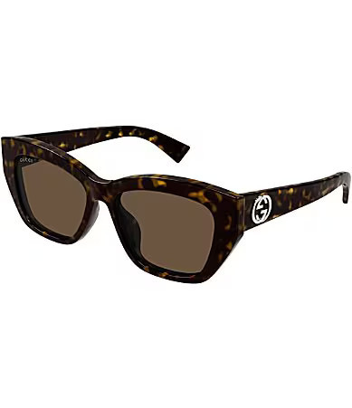 Gucci Women's GG Muse Havana 55mm Cat Eye Sunglasses - Shiny Dark Havana | Dillard's