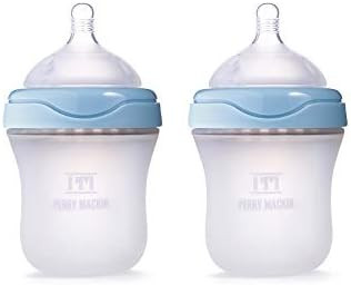 Perry Mackin Anti-Colic Silicone Baby Bottle, 6 Ounces, Blue (2-Pack) | Amazon (US)