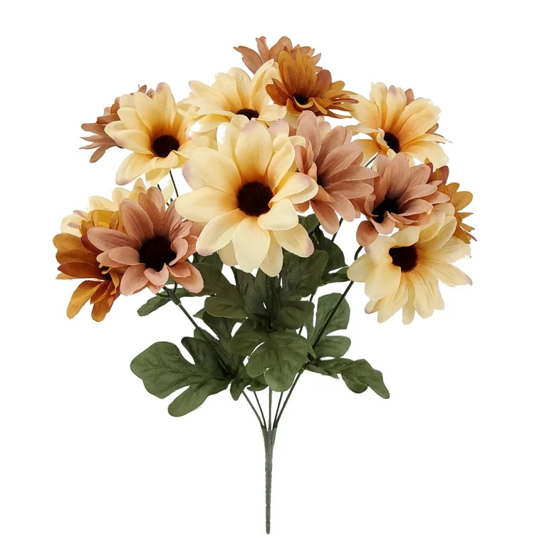 Mainstays 16\u201c Indoor Artificial Daisy Bush, Rusty Color | Walmart (US)