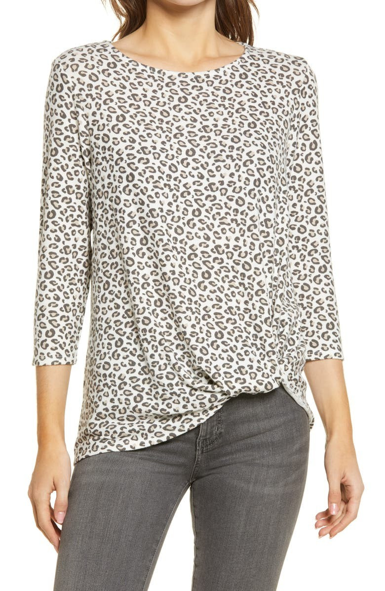 Gibson Cozy Twist Front Pullover | Nordstrom