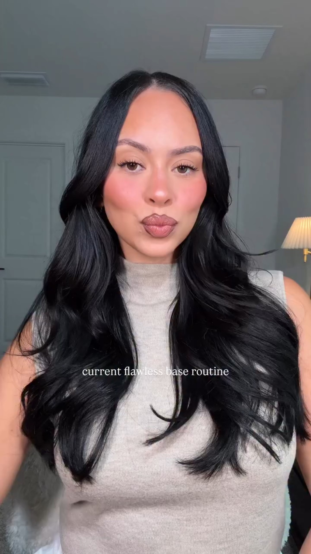 GRWM here’s my updated flawless base routine, skin has been glowing so far in this pregnancy 👩🏻✨
—
@Tatcha US dewy serum 
@Haus Labs foundation 
@Diorbeauty cream contour, cream blush, powder blush, highlight, lipstick 
@Too Faced concealer 
@Charlotte Tilbury pressed powder 
@Huda Beauty loose powder 
@maccosmetics mineralized skinfinish 
Saie blush
@Maybelline NY colossal mascara 
@NARS Cosmetics lip liner 
@ONE SIZE BEAUTY setting spray

#LTKStyleTip #LTKHoliday #LTKBeauty