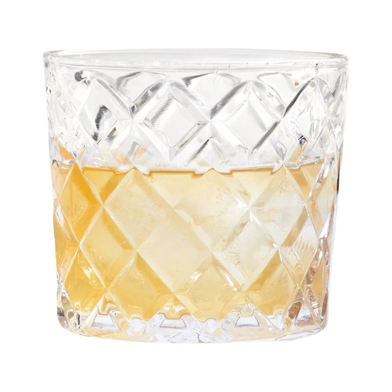 Better Homes & Gardens Sylvan 8 oz Diamond-Cut Lowball Glasses (Set of 4) | Walmart (US)