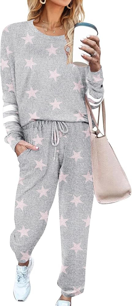Ekouaer Sweatsuits Womens Loungewear Set Tracksuit Long Sleeve Pajamas Set | Amazon (US)