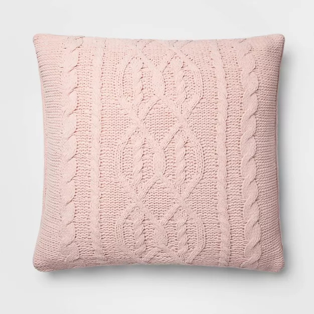 Oversized Cable Knit Chenille Throw Pillow - Threshold™ | Target