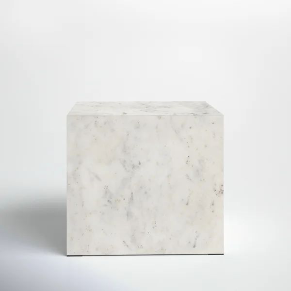 Hollins Genuine Marble Block End Table | Wayfair North America