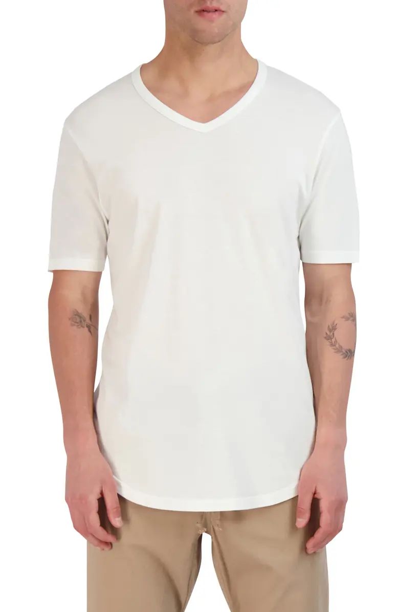 Scallop Supima V-Neck Tee | Nordstrom