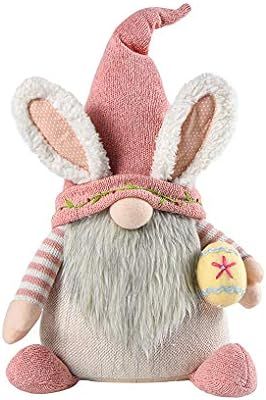 Easter Gnomes Bunny Ears 2021 Ornaments, Swedish Handmade Plush Doll Gift with Easter Egg, Collec... | Amazon (US)