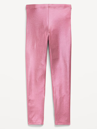 Shiny Foil Print Leggings for Girls | Old Navy (US)