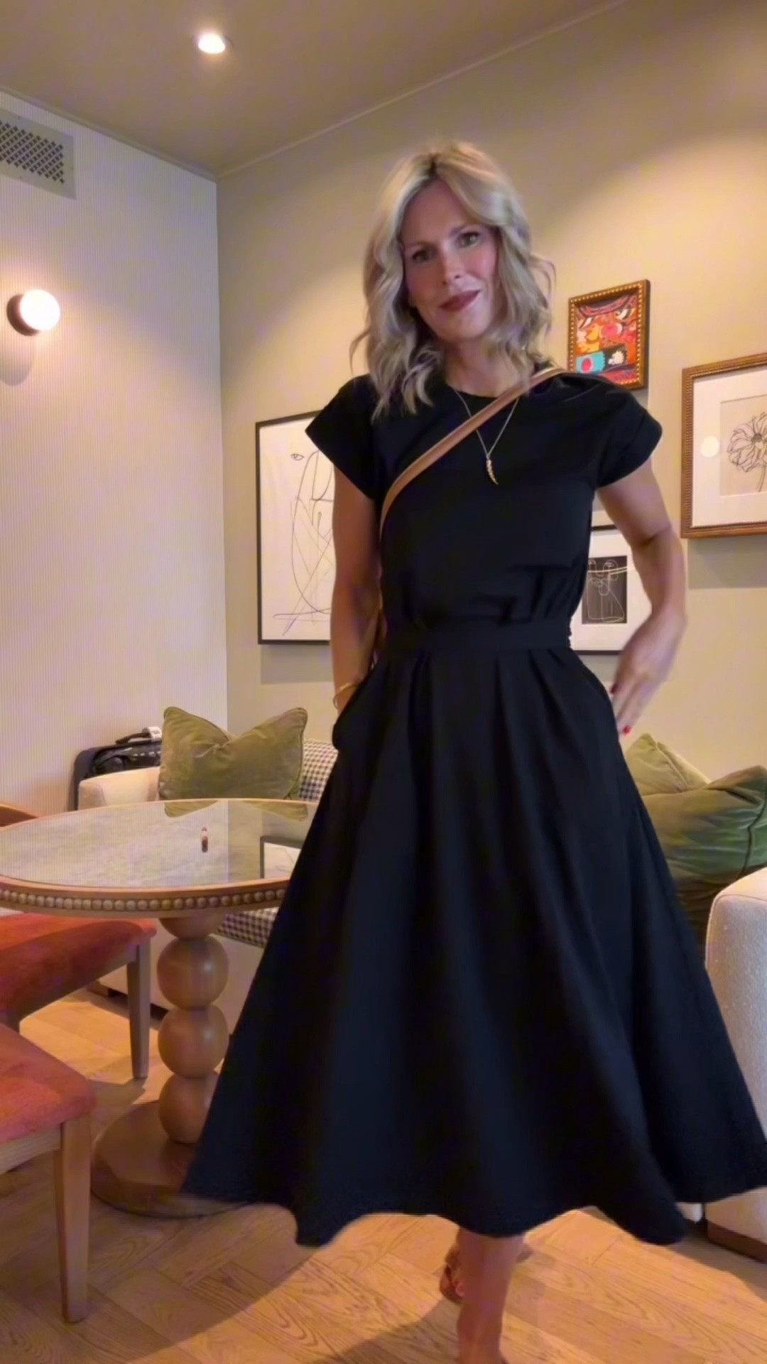 Wearing size XS in the perfect fall LBD

#LTKTravel #LTKOver40 #LTKNYFW
