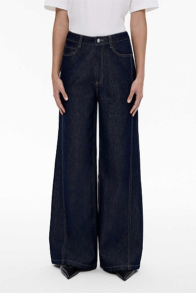 Wide Leg Angled Seam Jean | Witchery (AU)