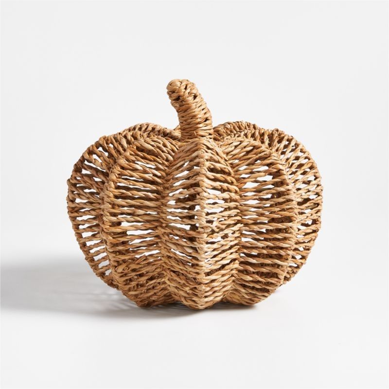 Woven Pumpkin 6" | Crate & Barrel | Crate & Barrel