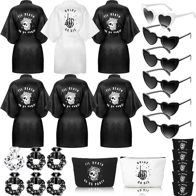 Domensi 24 Pcs Bride or Die Bachelorette Party Decorations Bridesmaid Robes Gift Sets Till Death ... | Amazon (US)