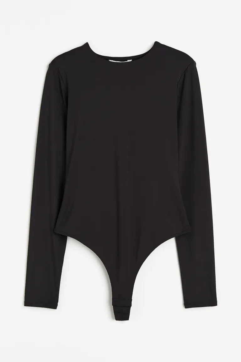 Tricot stringbody - Zwart - DAMES | H&M NL | H&M (DE, AT, CH, NL, FI)