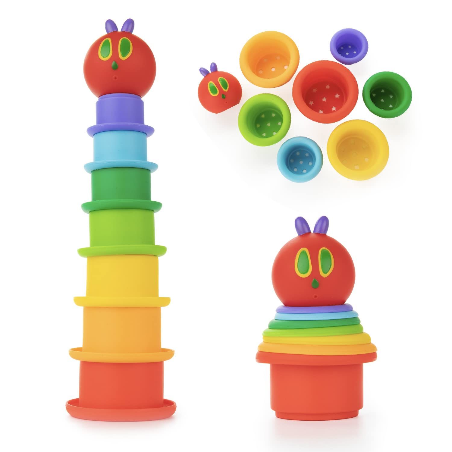 Kids Preferred World of Eric Carle The Very Hungry Caterpillar Bath Time Silicone Stacking Cup Se... | Amazon (US)