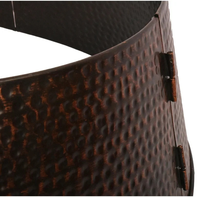 Metal Hammered Tree Collar, Brown Finish with Copper Antique, 27" x 27" x 8", by Holiday Time - W... | Walmart (US)