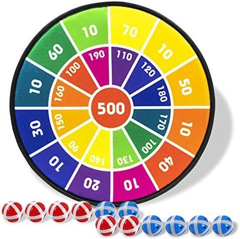 Toys Darts Games - Dart Board for Kids with 12 Balls - Boys Gifts Girls Toys for Indoor Outdoor P... | Amazon (US)