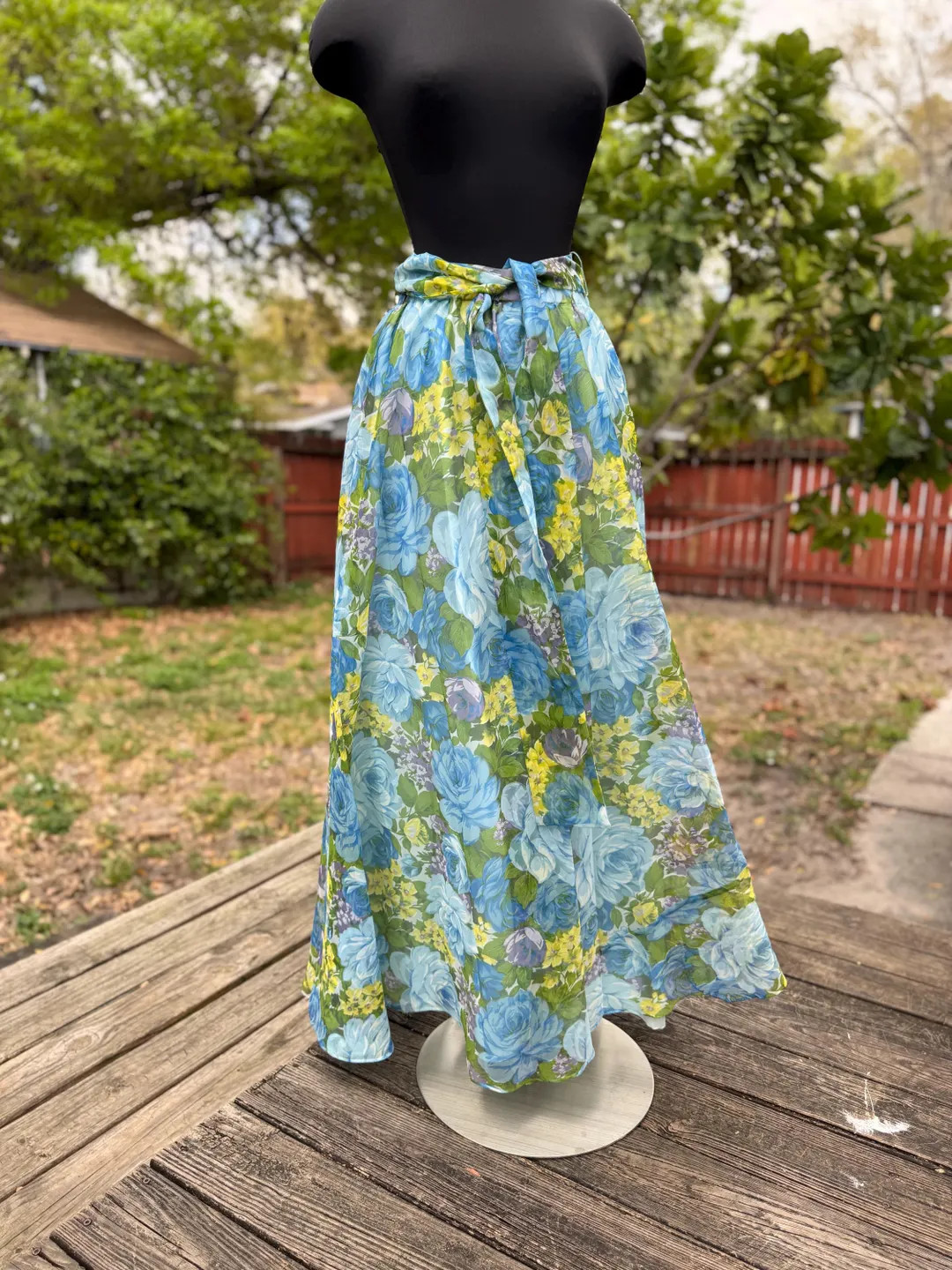 1960s/70s Vintage Spring Floral Maxi Skirt - Etsy | Etsy (US)