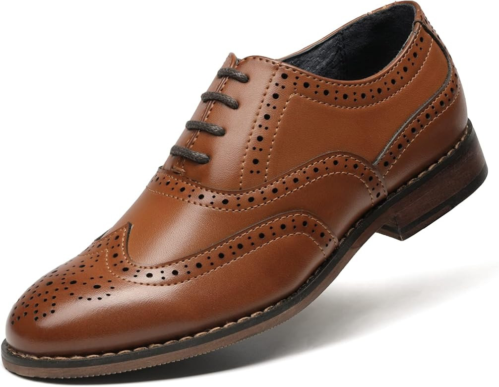 Bruno Marc Boy's Prince-K2 Classic Oxfords Wingtip Dress Shoes | Amazon (US)