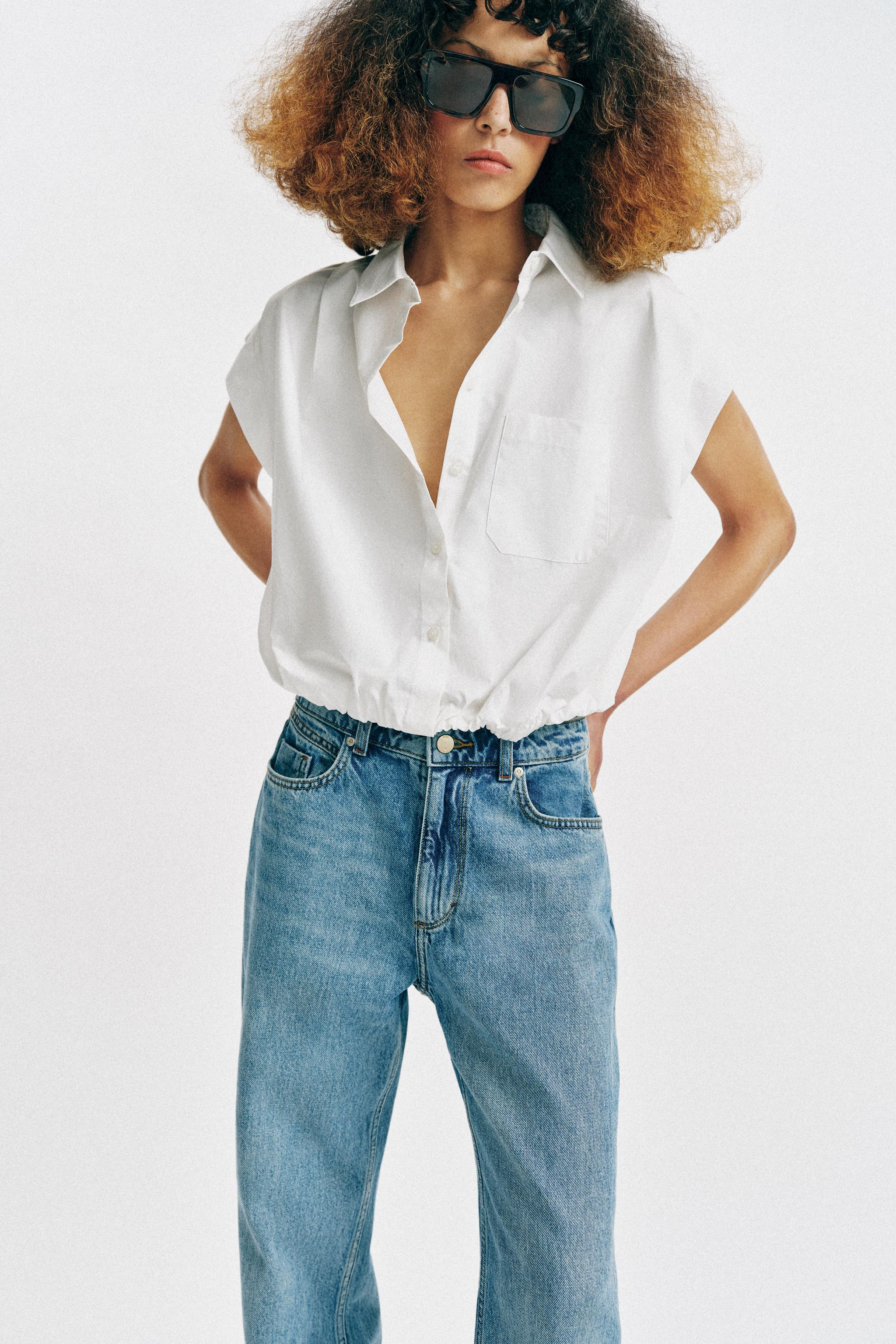 BALLOON CROPPED SHIRT | Zara US