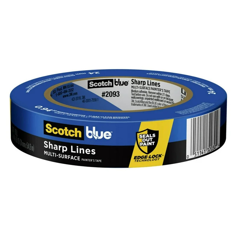 ScotchBlue Sharp Lines Painter's Tape, Blue, 0.94 in x 60 yd, 1 Roll | Walmart (US)