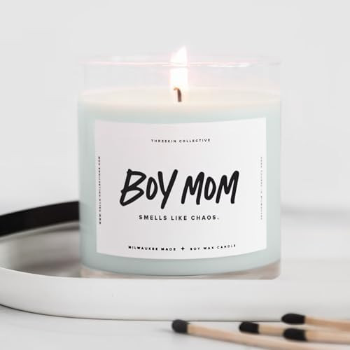 ThreeKin Scented Candles for Boy Mom, Natural Soy Wax Candles for Home, Relaxing Aromatherapy for... | Amazon (US)