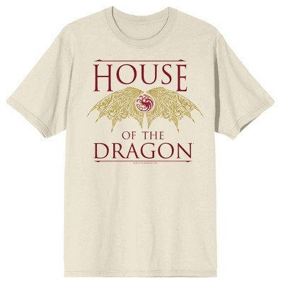 House Of The Dragon Targaryen Wings Crew Neck Short Sleeve Tofu Women's T-shirt-Medium | Target